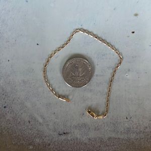 7” 14kt. gold small link bracelet